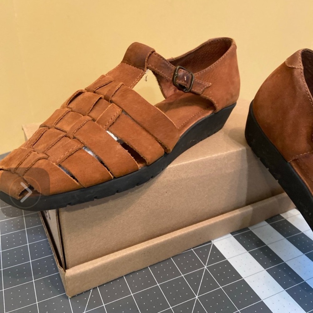 Clarks Brown Leather Sandals